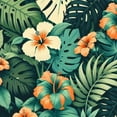 thumbnail image 6 of PIKWEEK Tropical Summer Hawaiian Flower Palm Leaves Print Round Tablecloth White, 6 of 8