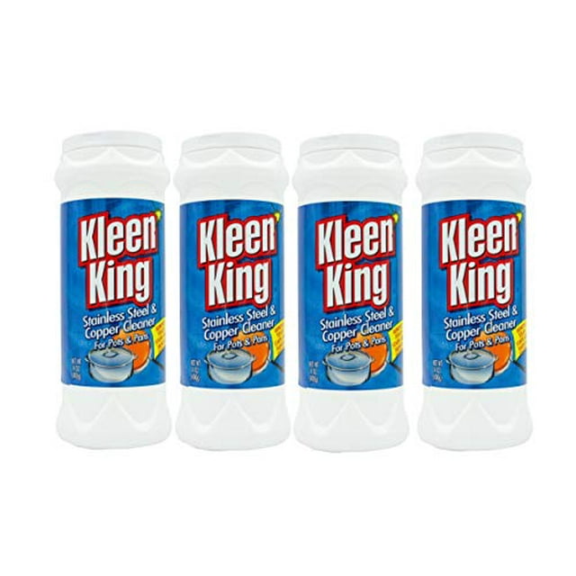 Kleen King 4 Pk, Stailess Steel & Copper Cleaner for Pots & Pans, 14 Oz