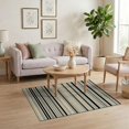 thumbnail image 3 of ODIKA Modern Farmhouse With Reversible Boho Banded Accents Striped Flowing Dynamic Stain Resistant Low Profile for Dorm Room, Small Living Apartment, 3 of 7