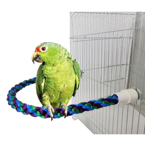 Birds Stand Perch 30cm 55cm 80cm 105cm Hanging Braided Chew Rope Cage Training Toy For Large Medium Small Parrot He Qiyong unisex