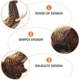 thumbnail image 3 of USHOBE mini elephant statue Elephant Statue Light Brown 1Pack Office Decoration, 3 of 8