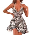 thumbnail image 1 of FcBaudy Camisole Sans Manches Robe Col en V, Robes d'Été pour Femmes, Robes pour Femmes Robe à Bretelles en Bois avec Robe à Bretelles en V, 1 of 5