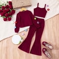 thumbnail image 5 of Gvdentm Toddler Girl Clothes 6T Long Sleeve Heart Print Tops and Pants 2PC Little Girl Winter Outfits(Wine,4-5 Years), 5 of 9