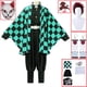 thumbnail image 1 of Disfraz de Cosplay de Demon Slayers Kimetsu no Yaiba, Tanjirou Kamado, Kimono, capa, ropa de Anime para fiesta de Halloween, conjunto de uniforme, 1 of 4