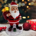 thumbnail image 7 of Dserfhy Lighted Santa Claus Figurines Resin Santa Sculpture with Gift Bag on Back Solar Powered Light Up Christmas Statue for Indoor Outdoor Holiday Decor, 7 of 7