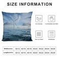 thumbnail image 5 of Patifu Wind Turbines Ocean Sustainability Graphic Decorative Cushion Throw Pillow Cover for Home Couch Living Room Bed Sofa Short Plush 1PC 12x12in, 5 of 5