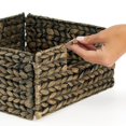 thumbnail image 2 of mDesign Woven Hyacinth Kitchen Basket Organizer with Handles, 8 Pack, Black Wash, 2 of 7