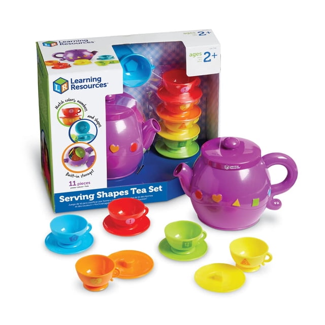 Set de té Learning Resources Serving Shapes, 11 piezas, más de 2 años