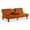Orange, variant on Furniture of America Fallein Orange Faux Leather Futon Sofa Bed with USB Ports