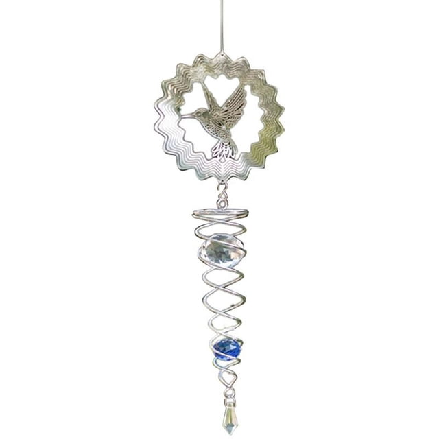 Adornos de carillón de viento giratorios estéreo, artesanías para colgar en la pared, decoración, carillones de viento huecos de metal, regalos