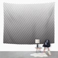 thumbnail image 2 of JSDART Colorful Stripe Abstract Black Diagonal Striped Parallel Slanting Oblique Lines Teal Geometric Wall Art Hanging Tapestry Home Decor for Living Room Bedroom Dorm 60x80 inch, 2 of 2