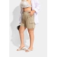 thumbnail image 4 of CASSIE LIZ Plus Size Shorts 2X Womens Khaki Bermuda Cargo Shorts Ladies Casual Summer Loose Fit Athletic Shorts with Pockets 2XL 18W 20W, 4 of 7