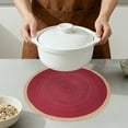 thumbnail image 4 of Unique Bargains Farmhouse Woven Placemats Set of 6 for Dining Table Decor Wine Red, 4 of 6