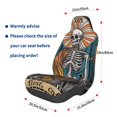 thumbnail image 3 of Balery Coffee-Drinking Skull Funda de Asiento para Auto con Diseño - Cubierta Frontal Suave y Transpirable con Protector Antideslizante- 1 Unidad, 3 of 5