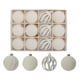 thumbnail image 3 of 12 Bolas Navideñas de Terciopelo Flocado | Adornos de Plástico Marrón para Árbol de 6 Cm | Elegante Decoración Colgante con Hebilla de Metal | Decoración Festiva para El Hogar y Fiestas, 3 of 6