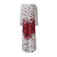 thumbnail image 5 of Vestido Largo Con Cuello en V Suelto de Manga Larga Con Estampado de Labios Rojos de Estilo Retro Para Mujer Odeerbi  ODB114227, 5 of 5