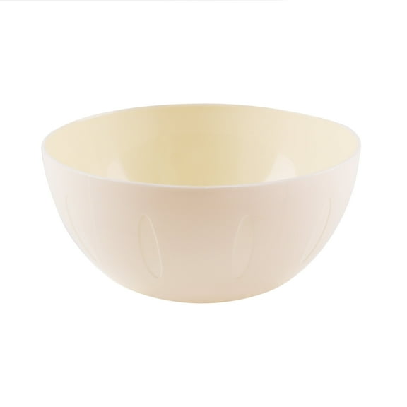 YBM HOME 8-Inch Plastic Serve Mixing Bowl for Everyday Meals, Ideal for Cereal, Snacks, Popcorn, Ivory