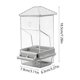 thumbnail image 3 of Comedero automático para loros: comedero transparente montado en la pared para aves pequeñas en interiores o exteriores, 3 of 6
