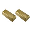 Ceramic Gold Bar Money Bank Metallic Finish Set of 2