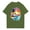 01-Army Green, variant on NAMTYQX Tops for Women 2025 Hawaii Tropical Graphic Cute Stretch Casual Plus Size Short Sleeve Round Neck Loose Navy Size M