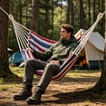 thumbnail image 5 of YingYouFu Hanging Hammock Chair with Rope, Macrame Cotton Swing Seat for Outdoor Patio Deck Porch, Indoor Bedroom Balcony Relaxing Swing Chair, 5 of 6