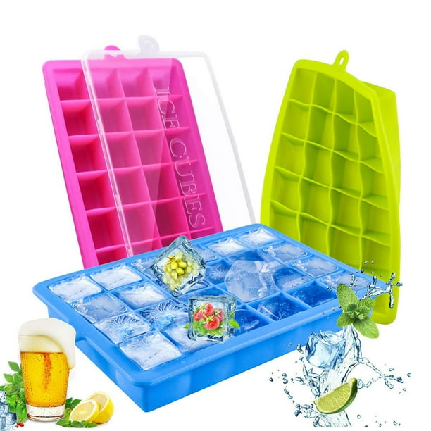 Silicone Ice Cube Maker 24Cube Ice Tray Ice Cube Mold Storage