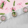 thumbnail image 4 of Manfei Green Cucumber Cartoon Curtains and Drapes Pack of 2 (52x63 Each),Fashion Bowknot Black Out Curtains, 4 of 6
