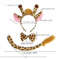 thumbnail image 5 of Tocado de animal de Halloween, diadema de jirafa, tocado peludo, accesorios de decoración para fiesta de mascarada, horquilla, 5 of 5
