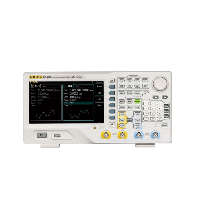 Rigol DG4202 Function/Arbitrary Waveform Generator 200MHz,14 bit Vertical Resolution,2 Channels with Equal Performance and Precise Phase Adjustment Between