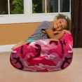 thumbnail image 4 of Posh Creations Bean Bag Chair for Kids, Teens, and Adults, 27in - Medium, Nylon Camo Pink and Brown, 4 of 4