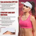 thumbnail image 3 of White Sun Visor Hats for Men and Women, Stretchable Elastic Band, One Size, 3 of 8