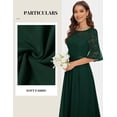 thumbnail image 3 of Vestido de noche Wedtrend vestido largo de chifón verde oscuro 3XL para mujer, 3 of 6