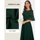 thumbnail image 3 of Vestido de noche Wedtrend vestido largo de chifón verde oscuro 3XL para mujer, 3 of 6