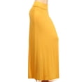 thumbnail image 2 of Women's Casual Foldable Waist Comfy Loose Fit Solid Maxi Skirt, 2 of 4