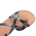 thumbnail image 3 of Ataiwee Women's Flat Slide Sandals - Casual Multiple Straps Criss Cross Thong Flat Summer Shoes., 3 of 7