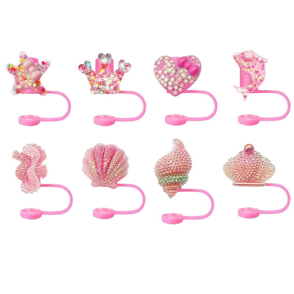 Straw Cover 10Mm Reusable Cute Drinking Straw Topper Accessories Portable Protector Plugs Decorations Gifts for Party