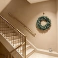 thumbnail image 5 of 15.75in Artificial Trumpet Rose Wreath Plastic Floral Garland Front Door Wall Decor, 5 of 9