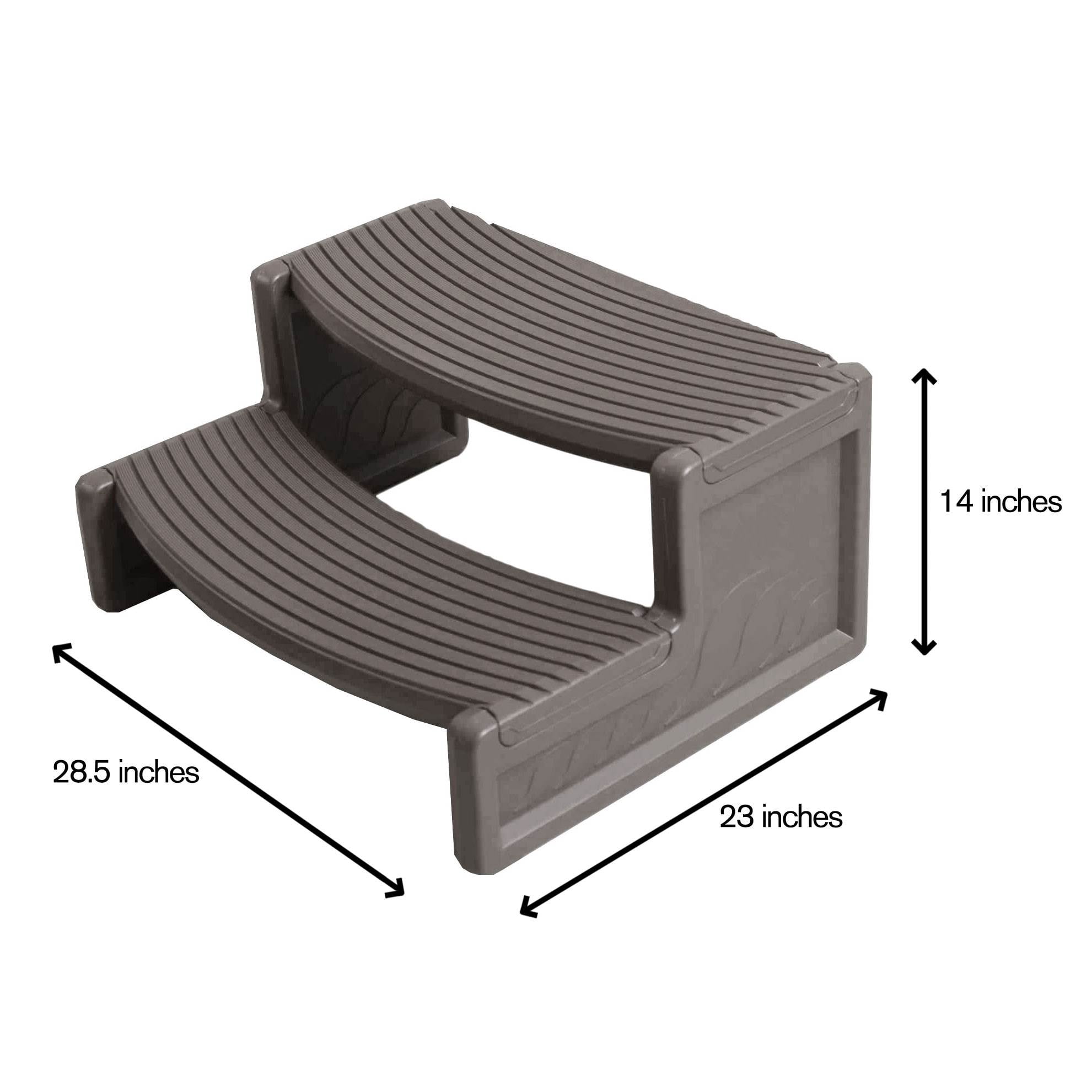 Confer Plastics Handi-Step Hot Tub Stairs for Spas, Deep Grey