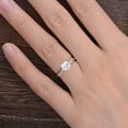 thumbnail image 4 of Princess Cut Moissanite Engagement Ring Solid Silver Infinity Ring Antique Moissanite Wedding Ring Anniversary Gift Ring for beloved, 4 of 4