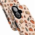 thumbnail image 2 of Cozy Autumn Vibes iPhone Case – Pumpkin, Books & Coffee Pattern, Fall Leaves & Candles, Protective Cover for iPhone 16 15 14 13 12 11 Mini Pro Max, 2 of 6