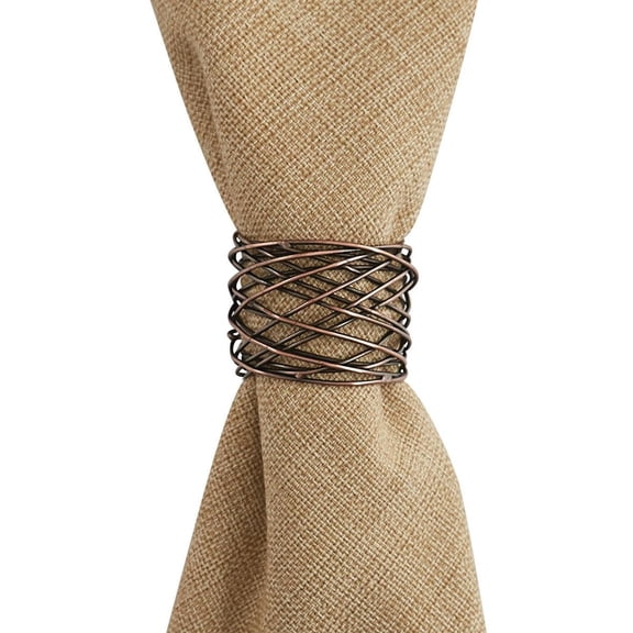 Copper Wire Cuff Napkin Rings - Set of 6 - Park Designs