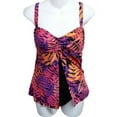thumbnail image 2 of Tropical Escape Womens Pink Jungle Print 1 Piece Swimsuit Fly Away Swim Dress 6, 2 of 3