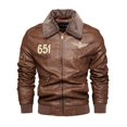 thumbnail image 2 of Traje de carreras de motocicleta, chaqueta de ciclismo al aire libre, chaqueta de cuero con solapa de estilo europeo y americano, primavera y otoño, 2 of 5