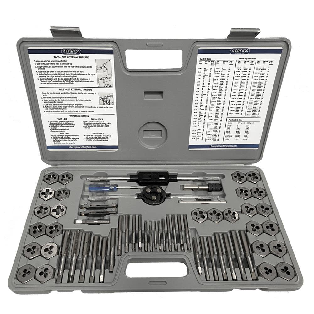 Tap And Die Set 86 Pieces SAE And METRIC W/Storage Case Threading Tool Set Best 