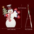 thumbnail image 3 of Outsunny 4FT Lighted Snowman, Christmas Decoration for Outdoor Holiday, 3 of 10