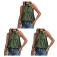 thumbnail image 3 of Minnieouse Blusa sin mangas Estética Chifón Cómodo Bowknot Camisa Boda Aniversario Club Top Viajes Ropa de verano Verde M Verde M 3piezas Minnieouse CBP250968, 3 of 6