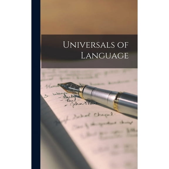 Universals of Language, (Hardcover)