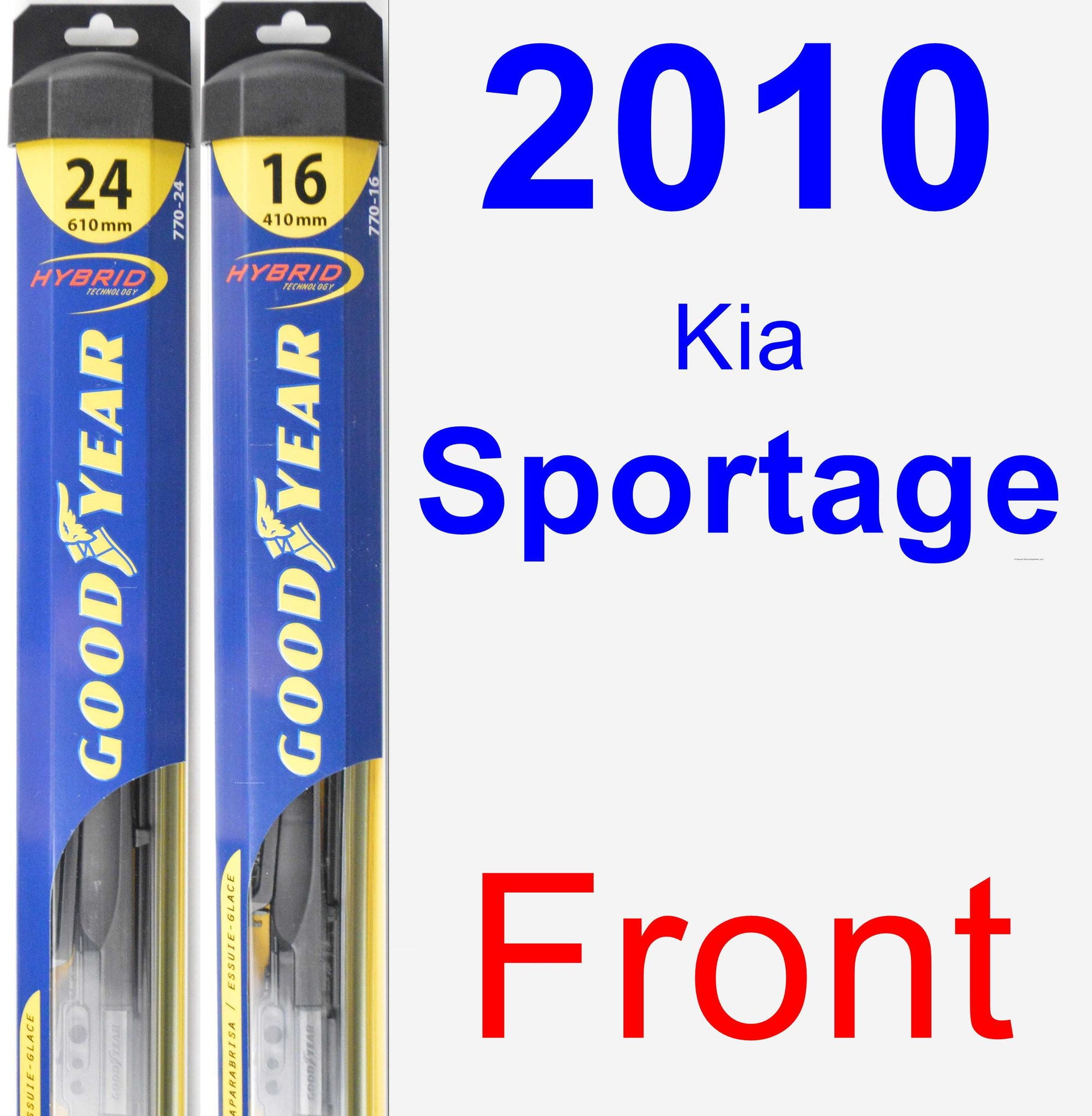 2010 Kia Sportage Wiper Blade Set/Kit (Front) (2 Blades) Hybrid