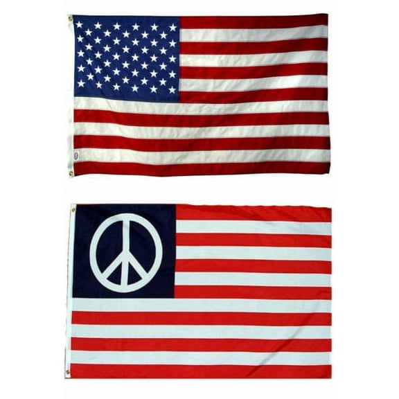 3x5 3'x5' Wholesale Combo Set USA American Peace Solid Symbol Flags Flag (ruf)