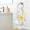 thumbnail image 6 of Dreamtimes Yellow and Blue Rose Flowers Cotton Towels Set 2 Pcs Absorbent Hand Towel Face Towels Kitchen Towels Bath Towels for Bathroom Laundry Room Kitchen 16 x 28 Inches, 6 of 7
